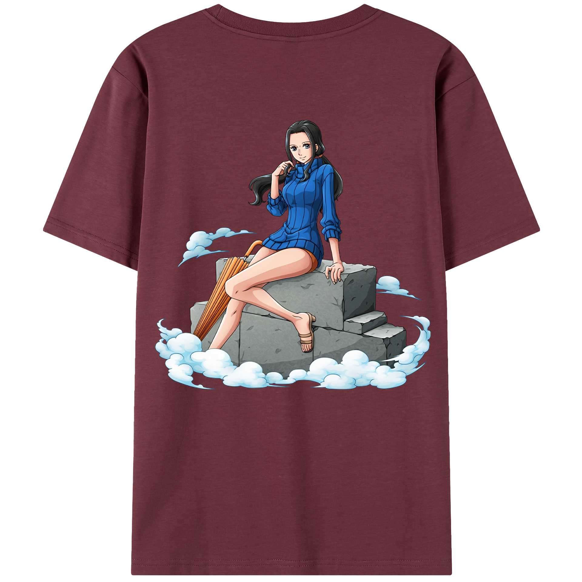 ワンピース ニコ・ロビン ONE PIECE Nico Robin 綿100％半袖Tシャツ（背面プリント）